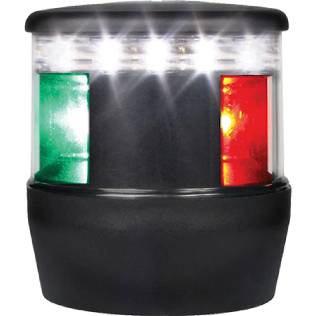 980650001 – HELLA LIGHTS Navigation Light, 2 NM NaviLED TRIO Tri-Color Navigation Lamp - Black LED Tri Color With Anc...